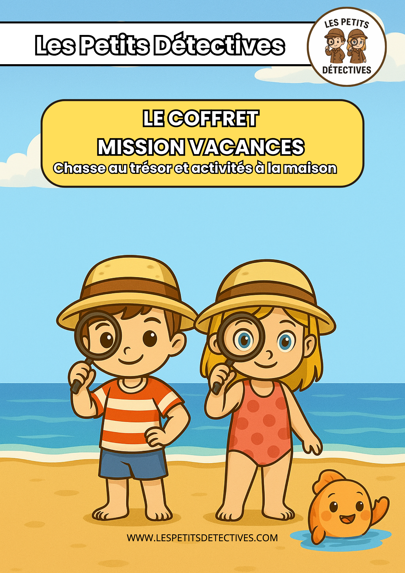 Les Petits Détectives - Coffret Mission Vacances – Chasse au Trésor & Activités d’Été
