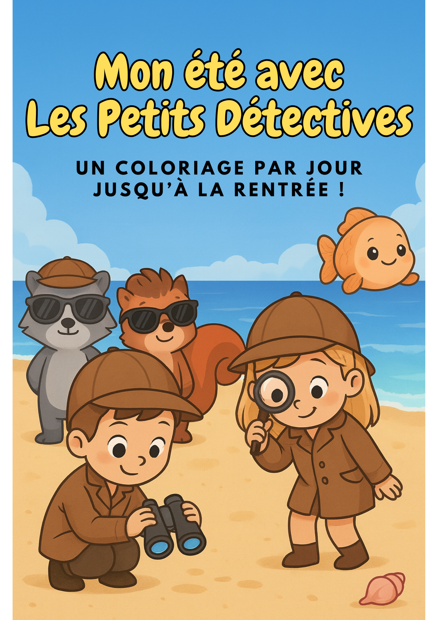 Les Petits Détectives - Un Été avec Les Petits Détectives – 1 Coloriage par Jour